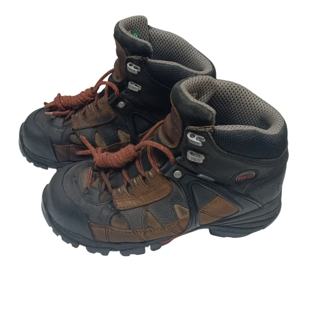 TIMBERLAND Hyperion #90646 Work‎ Boots 7W Alloy Toe Vibram Sole PRE-OWNED
